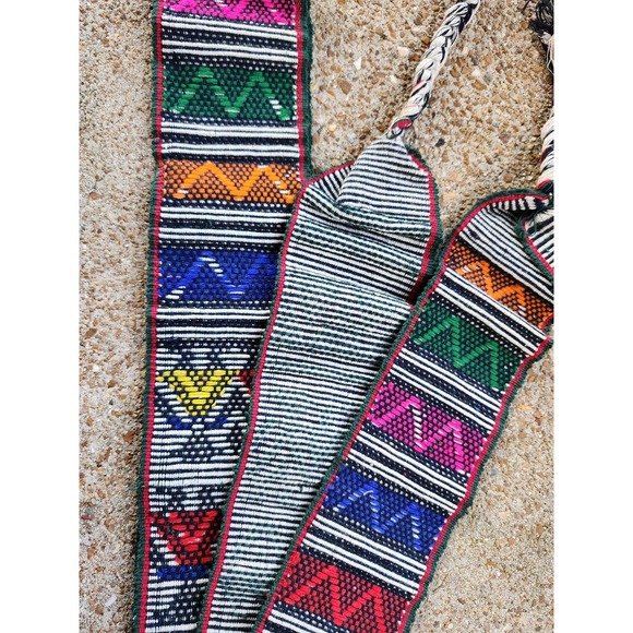 Vintage German  Embroidered Dance Ceremonial Sash Tie Belt with Tassels O/S - Picture 2 of 5